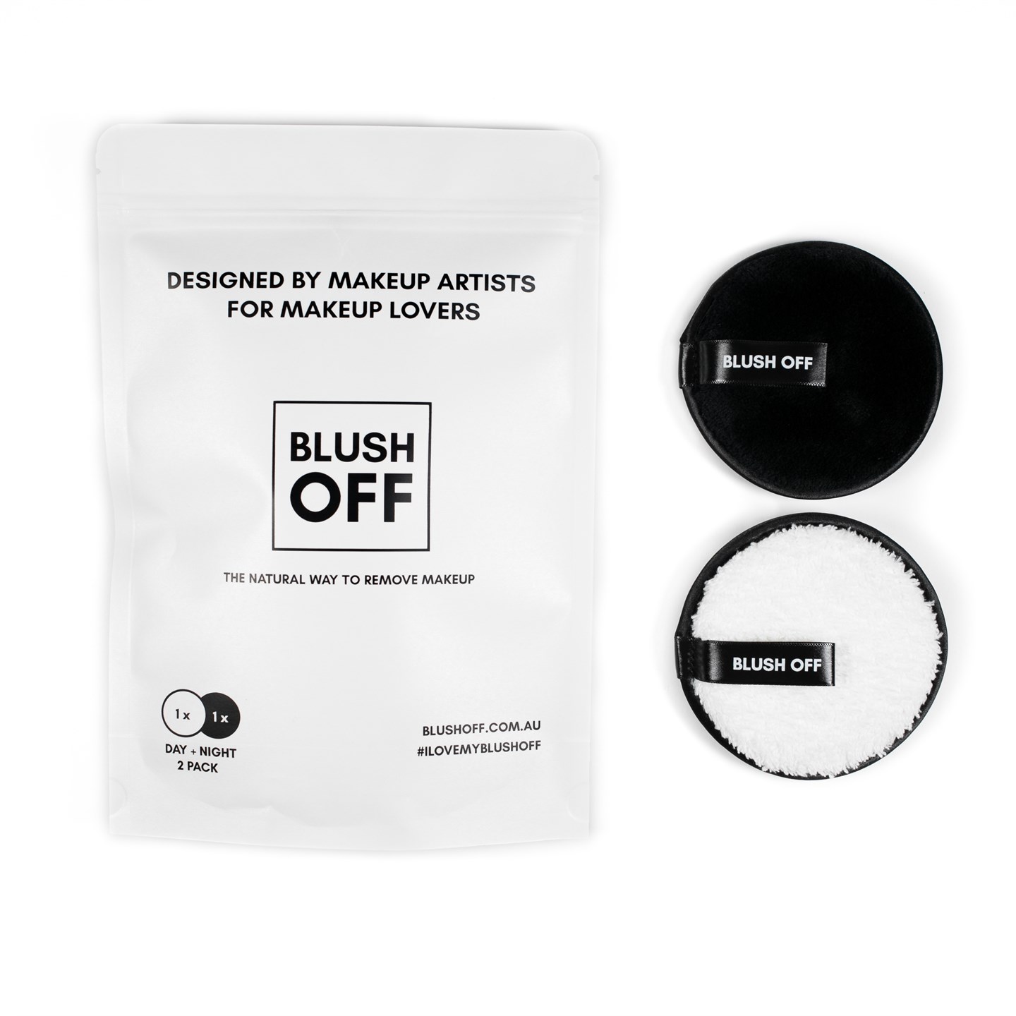 Blush Off Reusable Makeup Remover Pads - 2 Pack