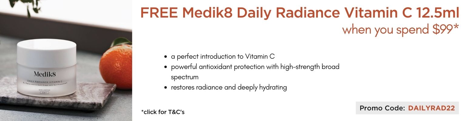 FREE Medik8 Daily Radiance Vitamin C 12.5ml when you spend $99 on Medik8