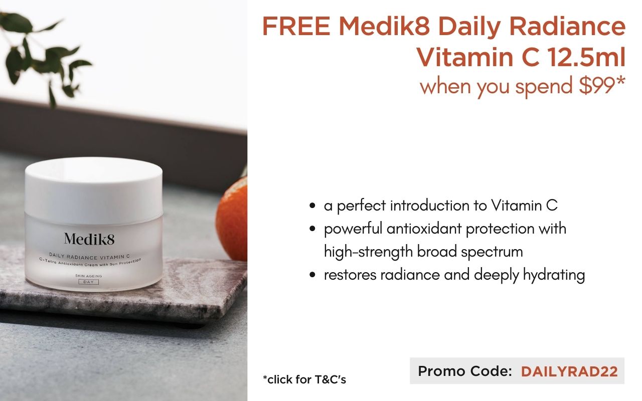 FREE Medik8 Daily Radiance Vitamin C 12.5ml when you spend $99 on Medik8