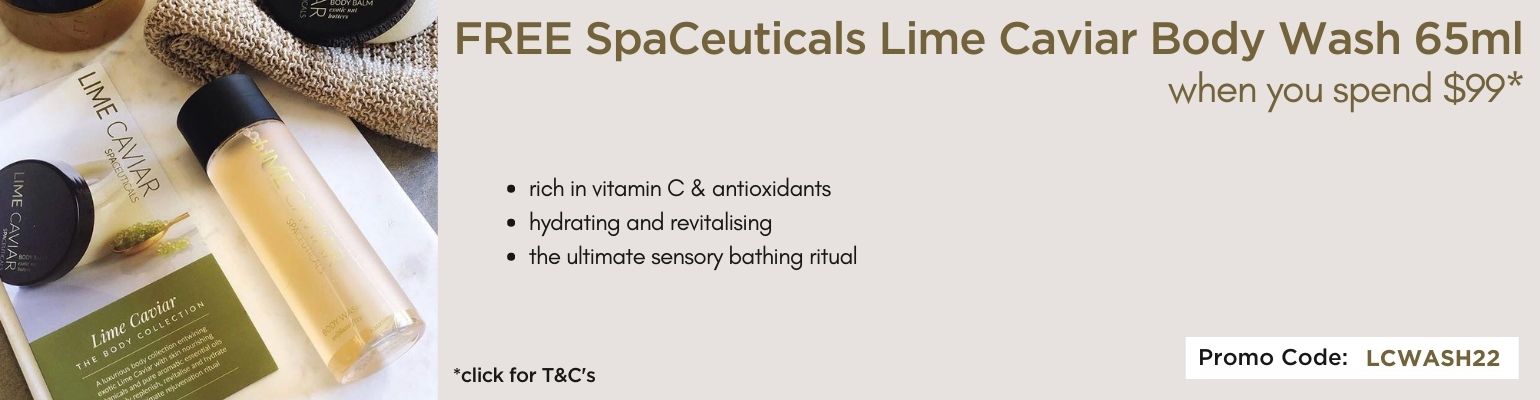 Free SpaCeuticals Lime Caviar Body Wash 65ml when you spend $99