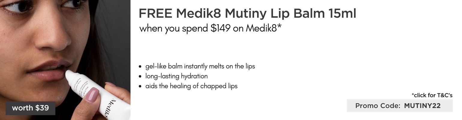 FREE Medik8 Mutiny 15ml worth $39 when you spend $149 on Medik8