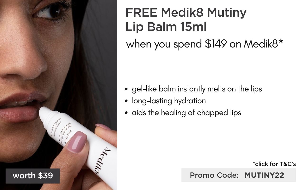 FREE Medik8 Mutiny 15ml worth $39 when you spend $149 on Medik8